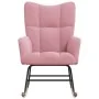 Silla mecedora de terciopelo rosa von , Schaukelstühle - Ref: Foro24-328143, Preis: 144,68 €, Rabatt: %