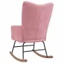 Silla mecedora de terciopelo rosa von , Schaukelstühle - Ref: Foro24-328143, Preis: 144,68 €, Rabatt: %