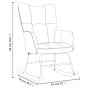 Silla mecedora de terciopelo rosa von , Schaukelstühle - Ref: Foro24-328143, Preis: 144,68 €, Rabatt: %