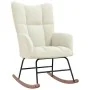 Silla mecedora de terciopelo blanco crema de , Mecedoras - Ref: Foro24-328148, Precio: 144,82 €, Descuento: %