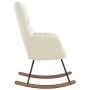 Silla mecedora de terciopelo blanco crema de , Mecedoras - Ref: Foro24-328148, Precio: 144,82 €, Descuento: %