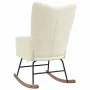 Silla mecedora de terciopelo blanco crema de , Mecedoras - Ref: Foro24-328148, Precio: 144,82 €, Descuento: %