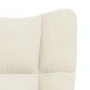 Silla mecedora de terciopelo blanco crema de , Mecedoras - Ref: Foro24-328148, Precio: 144,82 €, Descuento: %