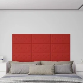 Paneles de pared 12 uds cuero PE rojo tinto 60x30 cm 2,16 m² von , Wandverkleidung - Ref: Foro24-343993, Preis: 57,21 €, Raba...