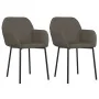 Sillas de comedor 2 unidades terciopelo gris oscuro de , Sillas de comedor - Ref: Foro24-344702, Precio: 132,22 €, Descuento: %