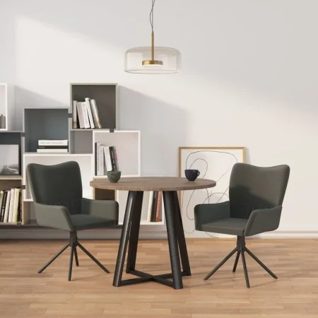 Sillas de comedor giratorias 2 unidades terciopelo gris oscuro de , Sillas de comedor - Ref: Foro24-344810, Precio: 159,43 €,...