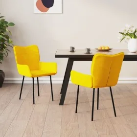 Sillas de comedor 2 unidades terciopelo amarillo by , dining chairs - Ref: Foro24-344827, Price: 128,95 €, Discount: %
