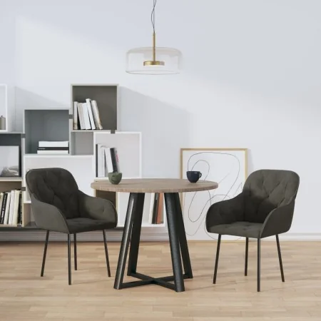 Sillas de comedor 2 unidades terciopelo gris oscuro de , Sillas de comedor - Ref: Foro24-344846, Precio: 143,60 €, Descuento: %