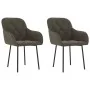Sillas de comedor 2 unidades terciopelo gris oscuro de , Sillas de comedor - Ref: Foro24-344846, Precio: 143,60 €, Descuento: %