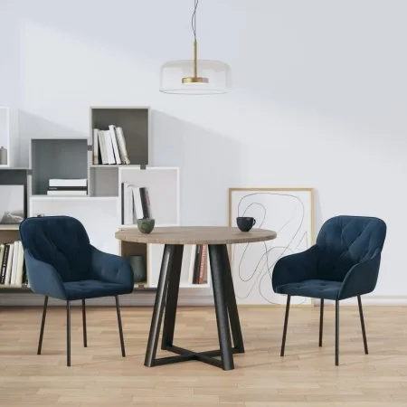 Sillas de comedor 2 unidades terciopelo azul de , Sillas de comedor - Ref: Foro24-344844, Precio: 129,37 €, Descuento: %
