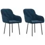 Sillas de comedor 2 unidades terciopelo azul de , Sillas de comedor - Ref: Foro24-344844, Precio: 129,37 €, Descuento: %