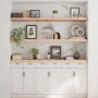 Estante de pared madera maciza roble sin tratar 160x40x(2-6) cm by , Shelves and shelves - Ref: Foro24-363591, Price: 68,35 €...