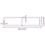 Estante de pared madera maciza roble sin tratar 160x40x(2-6) cm by , Shelves and shelves - Ref: Foro24-363591, Price: 68,35 €...