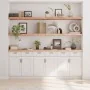 Estante pared madera roble tratada marrón claro 200x30x(2-6) cm by , Shelves and shelves - Ref: Foro24-363725, Price: 62,88 €...