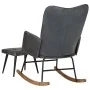 Mecedora con taburete cuero auténtico gris von , Schaukelstühle - Ref: Foro24-339697, Preis: 138,93 €, Rabatt: %