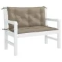 Cojín de banco de jardín tela Oxford taupe 100x(50+50)x7 cm von , Kissen für Stühle und Sofas - Ref: Foro24-315000, Preis: 37...