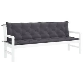 Cojín de banco de jardín tela Oxford antracita 200x(50+50)x7 cm by , Cushions for chairs and sofas - Ref: Foro24-315040, Pric...
