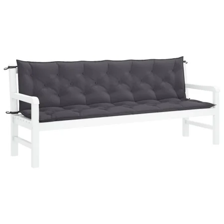 Cojín de banco de jardín tela Oxford antracita 200x(50+50)x7 cm von , Kissen für Stühle und Sofas - Ref: Foro24-315040, Preis...