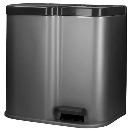 Curver Papelera doble pedal Deco gris claro cubos interiores 6L y 15L by , Garbage cans and trash cans - Ref: Foro24-443823, ...