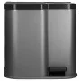 Curver Papelera doble pedal Deco gris claro cubos interiores 6L y 15L by , Garbage cans and trash cans - Ref: Foro24-443823, ...