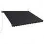 Toldo retráctil manual con LED gris antracita 450x300 cm by , Awnings - Ref: Foro24-3051246, Price: 376,47 €, Discount: %
