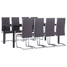 Juego de comedor 9 piezas cuero sintético gris von , Möbelsets für Küchen und Esszimmer - Ref: Foro24-3053151, Preis: 775,77 ...
