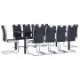 Juego de comedor 11 piezas cuero sintético negro by , Furniture sets for kitchens and dining rooms - Ref: Foro24-3053164, Pri...