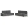 Juego de muebles de jardín 4 piezas ratán sintético gris by , Garden sets - Ref: Foro24-3054605, Price: 413,42 €, Discount: %