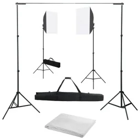 Kit de estudio fotográfico con luces softbox y fondo de , Flashes e iluminaciones de estudio - Ref: Foro24-3055056, Precio: 1...