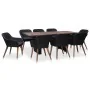 Set comedor de jardín 9 piezas y cojines ratán sintético negro von , Gartensets - Ref: Foro24-3057813, Preis: 949,54 €, Rabat...