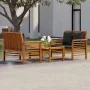 Set de muebles para jardín 3 piezas con cojines madera acacia by , Garden sets - Ref: Foro24-3058099, Price: 432,97 €, Discou...