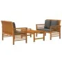 Set de muebles para jardín 3 piezas con cojines madera acacia by , Garden sets - Ref: Foro24-3058099, Price: 432,97 €, Discou...