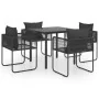 Set de comedor de jardín de 5 piezas PVC ratán negro von , Gartensets - Ref: Foro24-3060095, Preis: 374,89 €, Rabatt: %