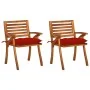 Sillas de comedor jardín con cojines 2 uds madera maciza acacia de , Sillas de jardín - Ref: Foro24-3060843, Precio: 206,91 €...
