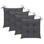 Sillas de jardín con cojines 4 uds madera maciza de acacia gris by , Garden chairs - Ref: Foro24-3061252, Price: 273,69 €, Di...