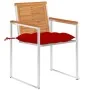 Sillas de jardín con cojines 2 uds madera maciza acacia y acero by , Garden chairs - Ref: Foro24-3061509, Price: 258,88 €, Di...