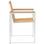 Sillas de jardín con cojines 2 uds madera maciza teca y acero by , Garden chairs - Ref: Foro24-3061521, Price: 295,66 €, Disc...