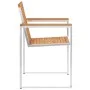 Sillas de jardín con cojines 2 uds madera maciza teca y acero by , Garden chairs - Ref: Foro24-3061535, Price: 272,95 €, Disc...