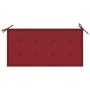 Banco de jardín madera maciza teca con cojín rojo tinto 112 cm von , Gartenbänke - Ref: Foro24-3062658, Preis: 155,19 €, Raba...
