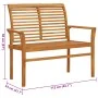 Banco de jardín madera maciza teca con cojín rojo tinto 112 cm von , Gartenbänke - Ref: Foro24-3062658, Preis: 155,19 €, Raba...