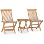 Set comedor de jardín plegable 3 piezas madera de teca cojines de , Conjuntos de jardín - Ref: Foro24-3063185, Precio: 162,45...