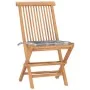 Set comedor de jardín plegable 3 piezas madera de teca cojines de , Conjuntos de jardín - Ref: Foro24-3063185, Precio: 162,45...