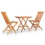 Set de bistró 3 piezas con cojines azul madera maciza teca von , Gartensets - Ref: Foro24-3063229, Preis: 194,25 €, Rabatt: %