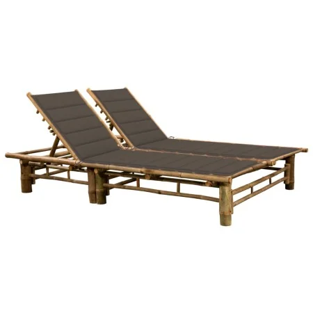 Tumbona con cojines para 2 personas bambú by , Loungers - Ref: Foro24-3063953, Price: 348,29 €, Discount: %