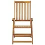 Sillas de jardín reclinables 2 uds madera maciza acacia cojines de , Sillas de jardín - Ref: Foro24-3064065, Precio: 183,33 €...