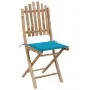 Set de comedor exterior plegable 5 piezas con cojines bambú von , Gartensets - Ref: Foro24-3063964, Preis: 263,49 €, Rabatt: %