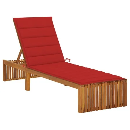 Tumbona con cojín madera maciza de acacia by , Loungers - Ref: Foro24-3064155, Price: 234,84 €, Discount: %