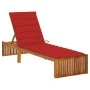 Tumbona con cojín madera maciza de acacia by , Loungers - Ref: Foro24-3064155, Price: 234,84 €, Discount: %
