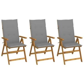 Sillas de jardín plegables 3 uds y cojines madera maciza acacia von , Gartenstühle - Ref: Foro24-3064090, Preis: 259,55 €, Ra...