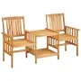 Sillas y mesita de jardín con cojines madera maciza acacia de , Conjuntos de jardín - Ref: Foro24-3061299, Precio: 148,83 €, ...